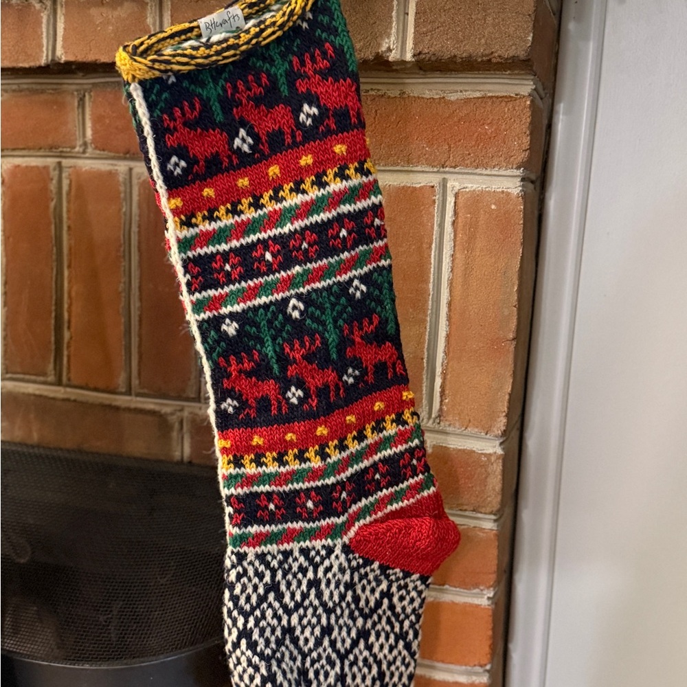Sundance heirloom hand wool Knit Christmas Stocking